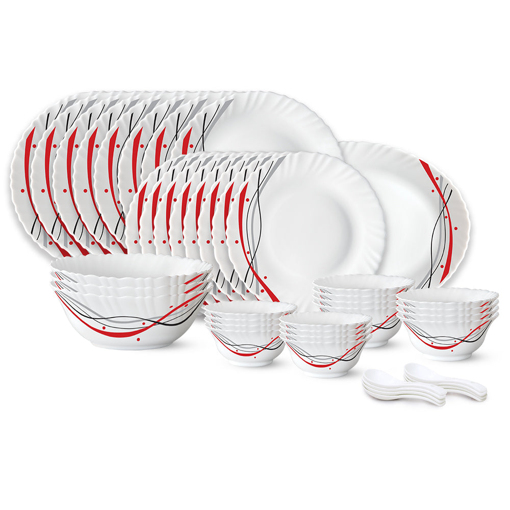 Larah by Borosil Nyla 44 pc Dinner Set 44 pc Set: Serves 6
