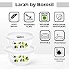 Larah by Borosil Green Leaves 4 pc Mixing Bowl, 1 L + 1.5 L