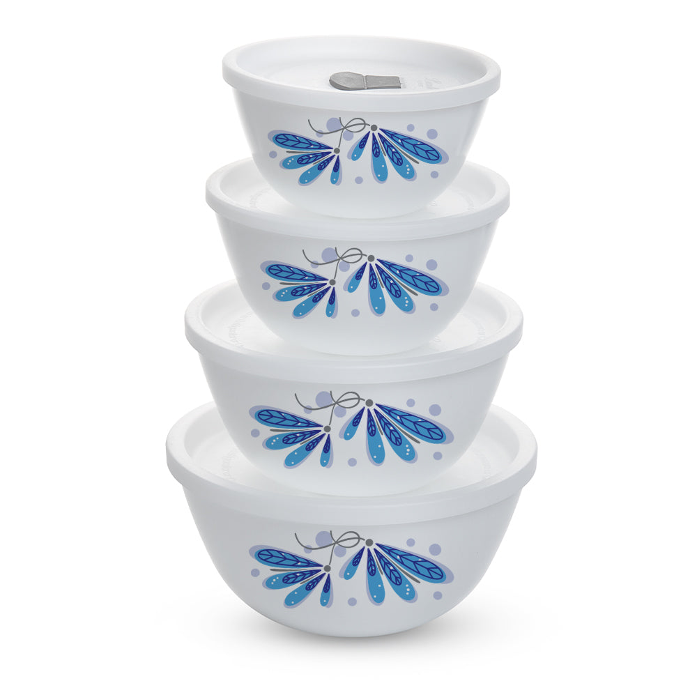 Larah by Borosil Twilight 4 pc Mixing Bowl, 750 ml x 2