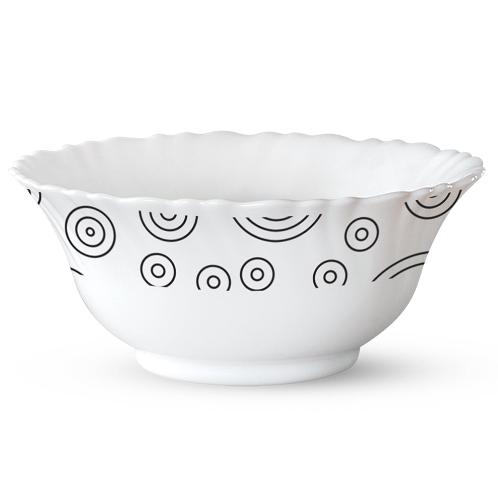 Larah by Borosil Spiral 6 pc Veg Bowl 6 pc Set