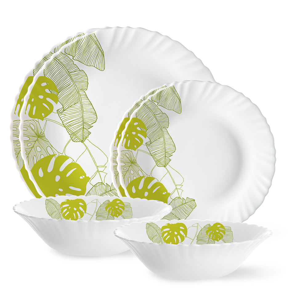 Larah by Borosil, Tropical Dinner Set 6 pc Set: Serves 2 (Option 2)
