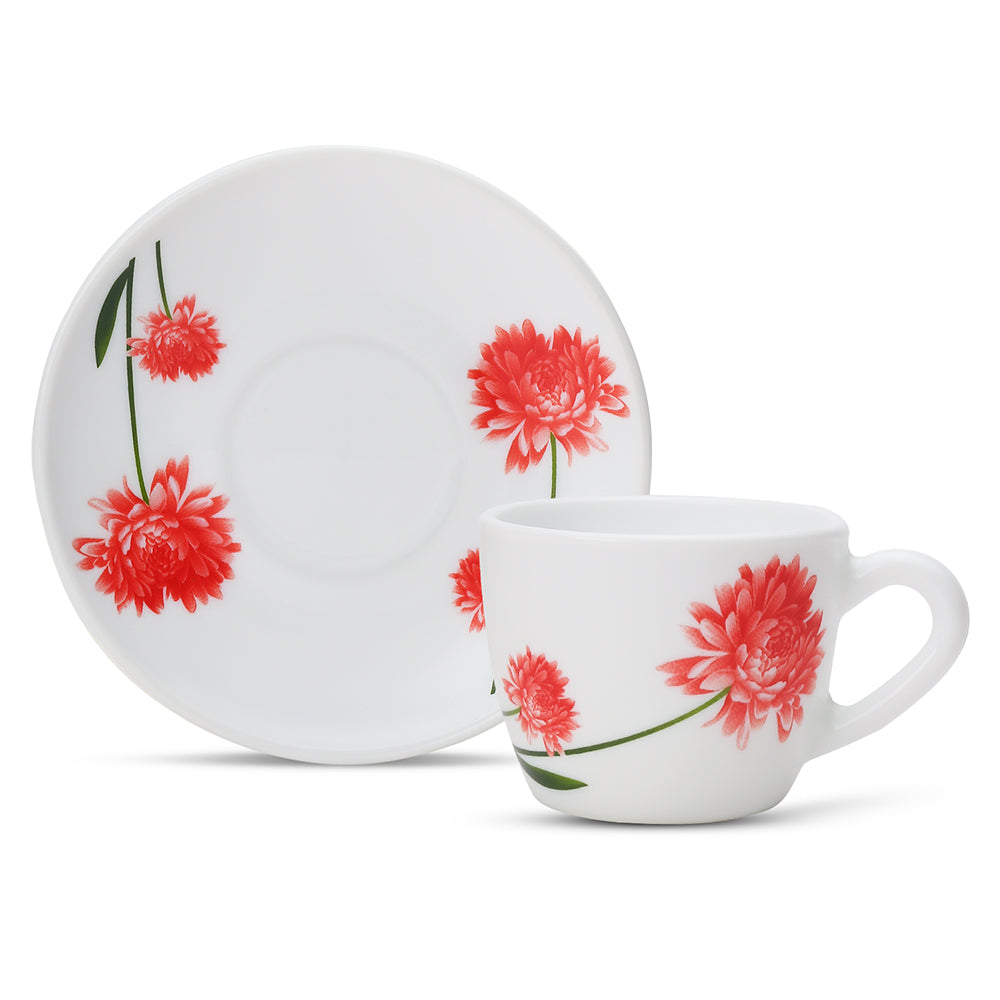 Larah by Borosil Belle Cup n Saucer Set 90 ml x 12
