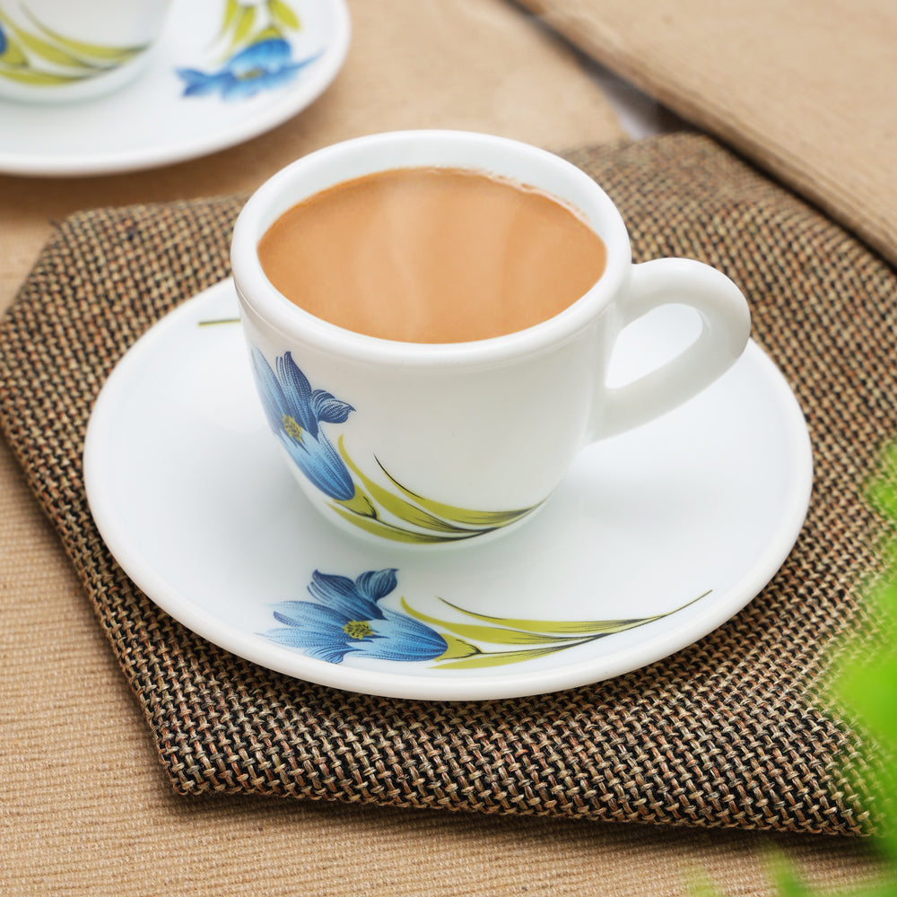 Larah by Borosil Nina Cup n Saucer Set 90 ml x 12