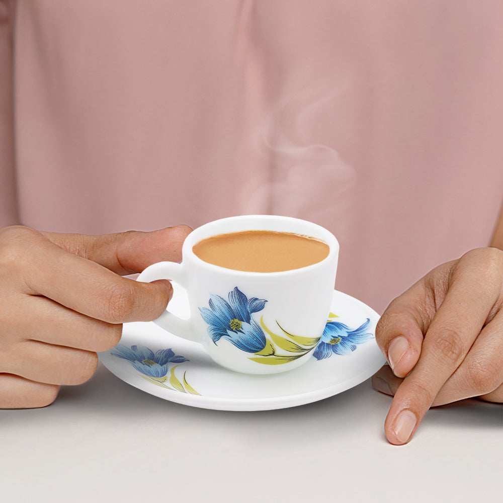 Larah by Borosil Nina Cup n Saucer Set 90 ml x 12