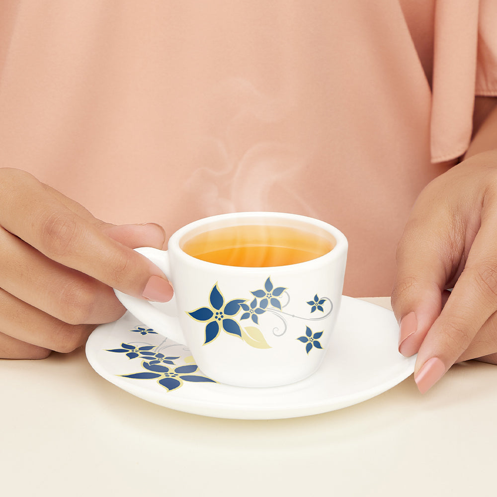 Larah by Borosil Viva Cup n Saucer Set 90 ml x 12