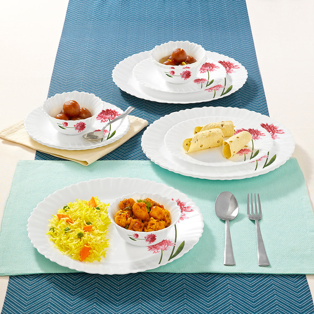 Larah by Borosil Belle Dinner Set 12 pc Set: Serves 4