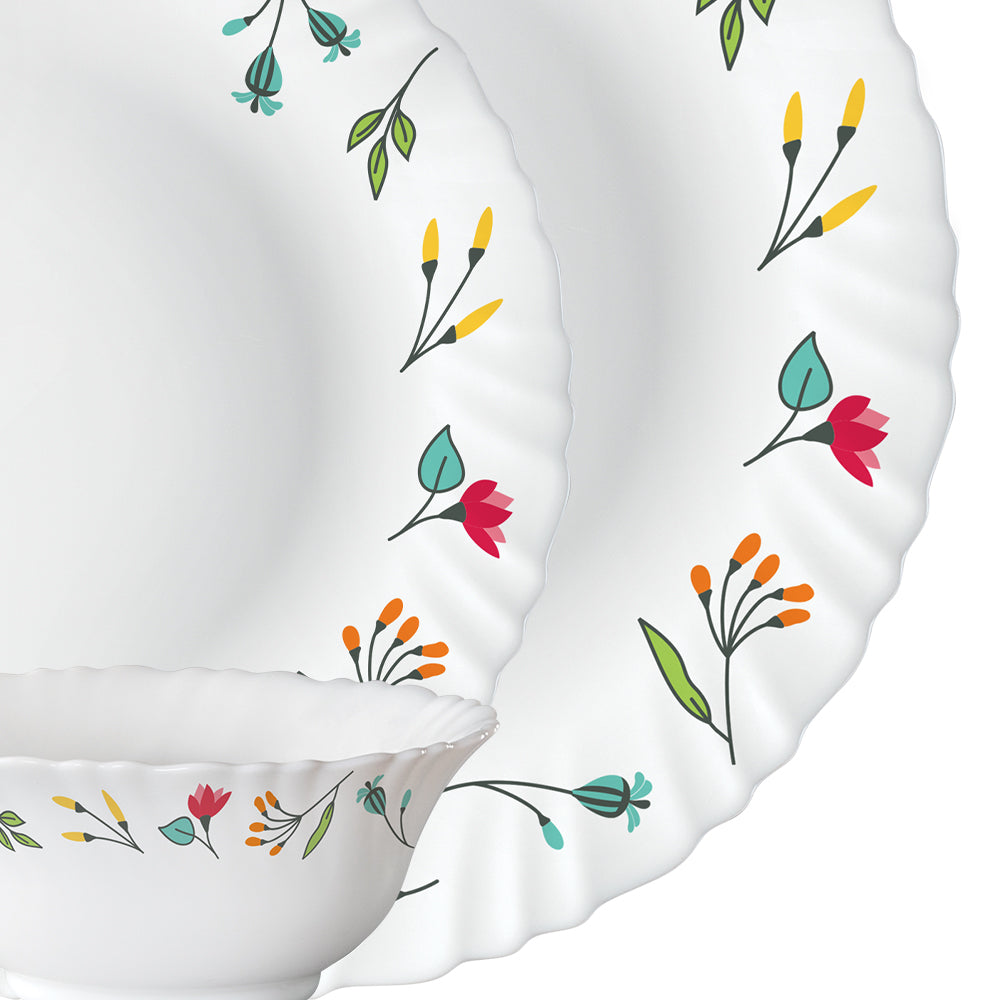 Larah by Borosil, Minerva Dinner Set 12 pc Set: Serves 4