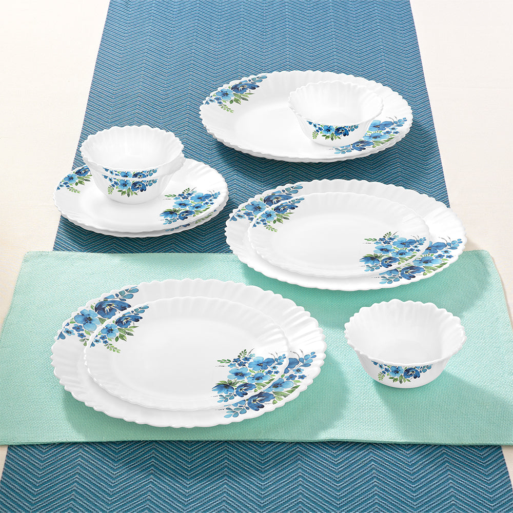 Larah by Borosil Pansy Dinner Set 12 pc Set: Serves 4