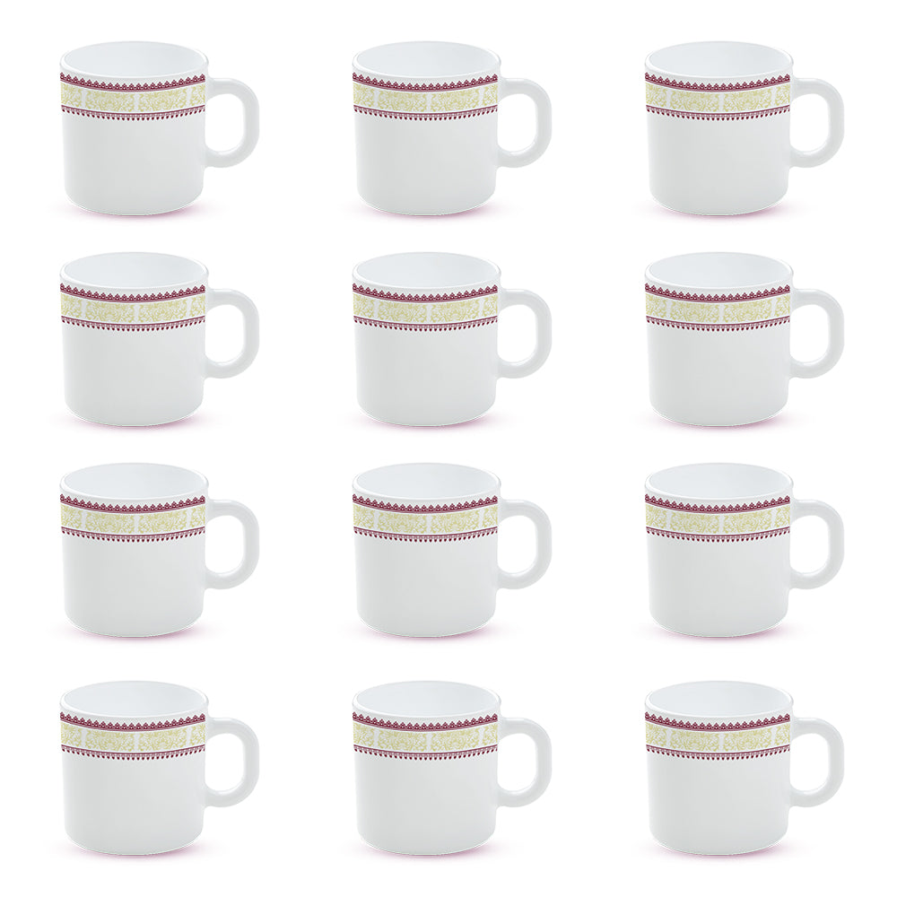Larah by Borosil Elega Mug Set 180 ml x 12