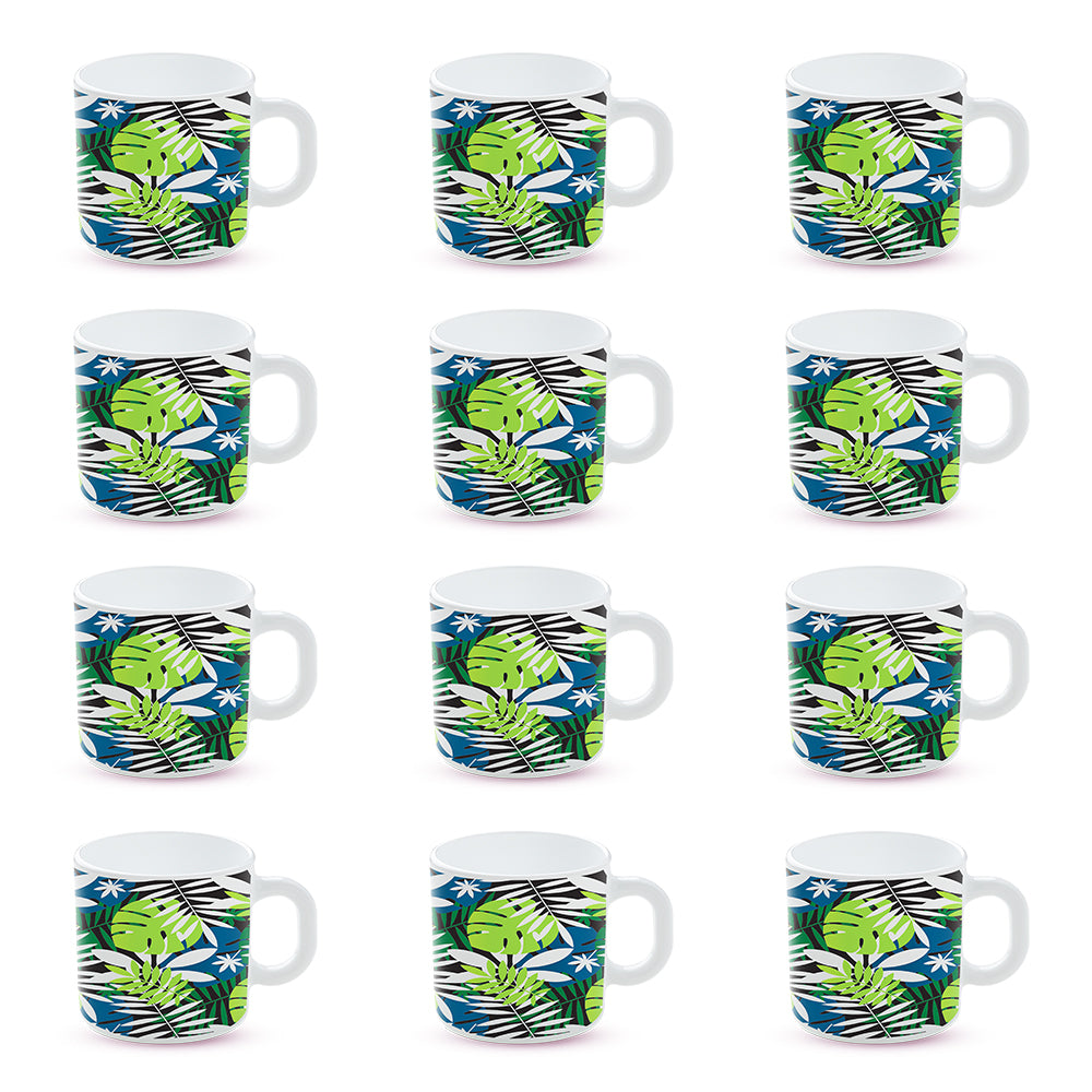Larah by Borosil Forest Mug Set 180 ml x 12