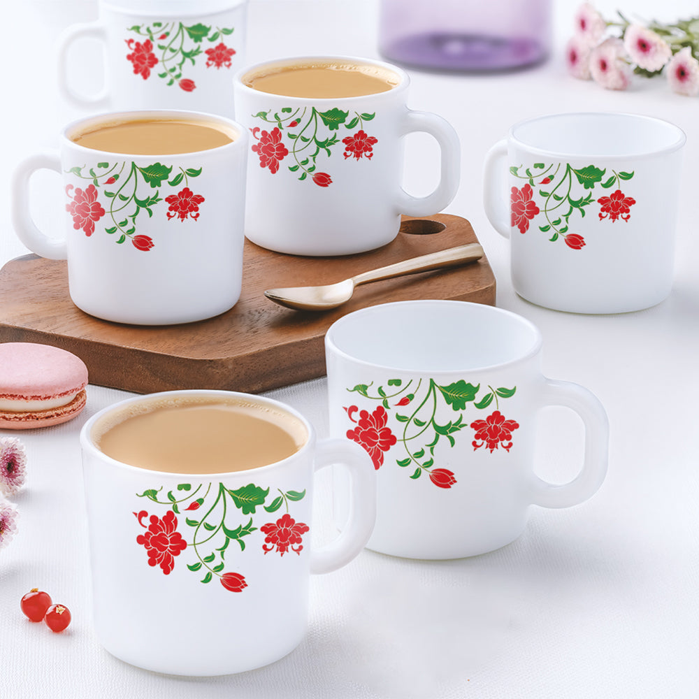 Larah by Borosil Hazel Mug Set 180 ml x 12