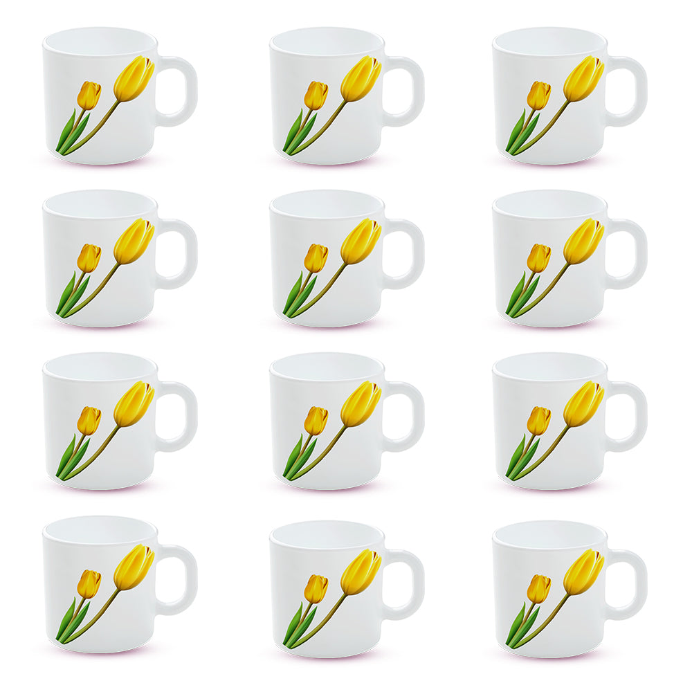 Larah by Borosil Lyana Mug Set 180 ml x 12