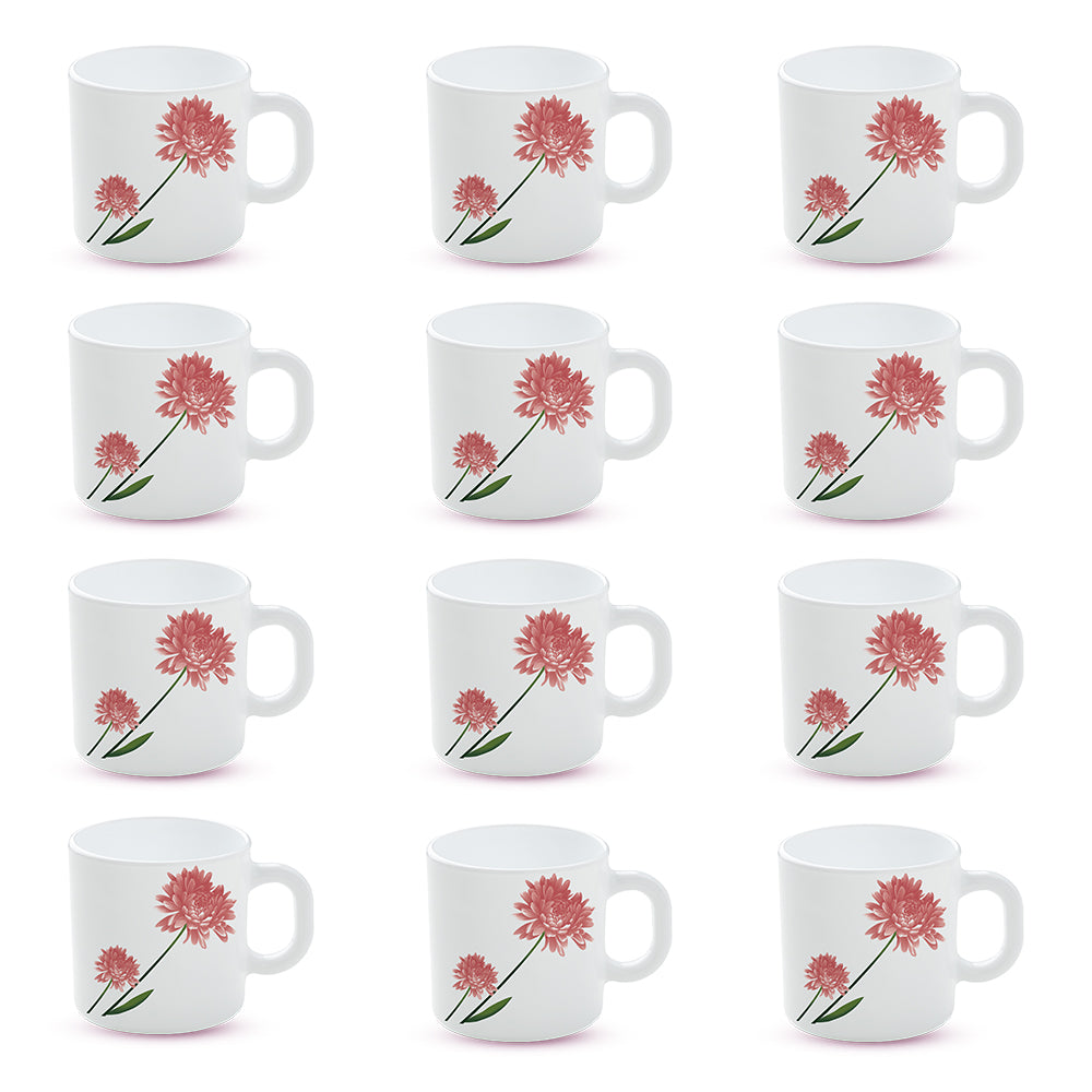 Larah by Borosil Nargis Mug Set 180 ml x 12