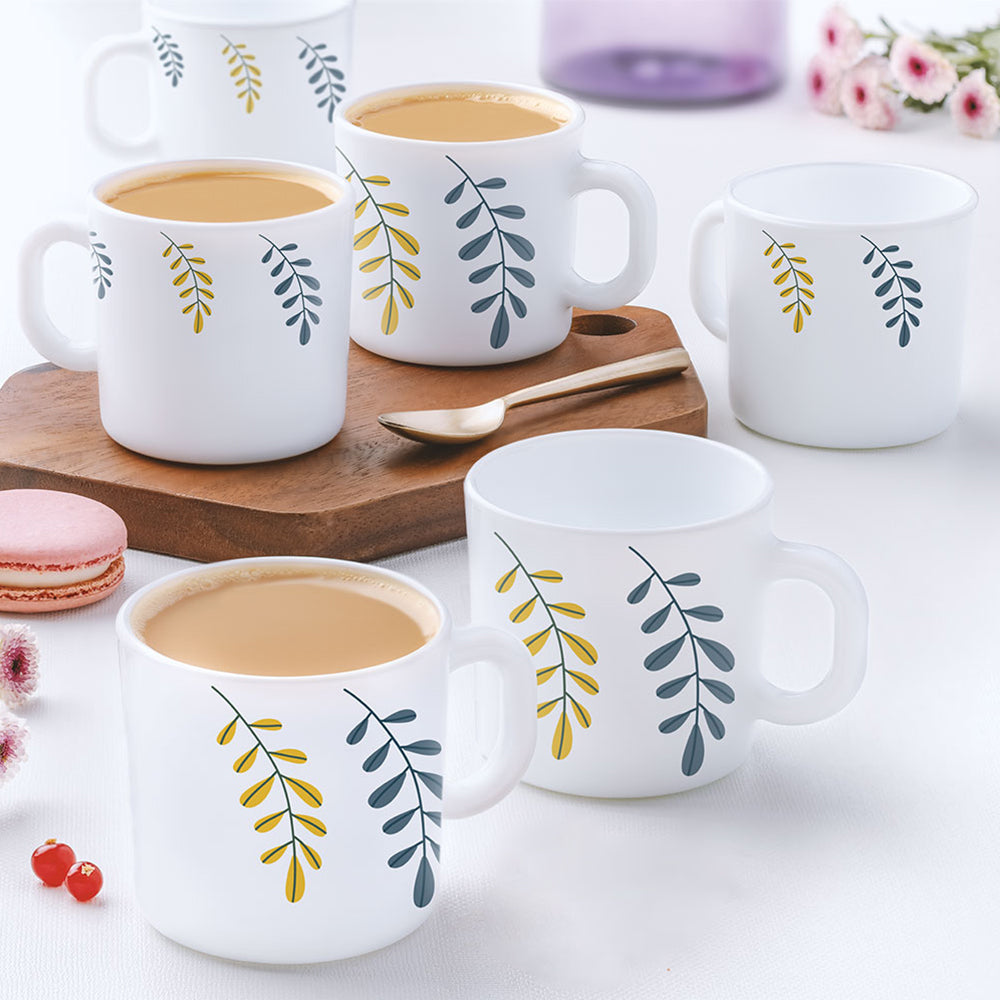 Larah by Borosil Niva Mug Set 180 ml x 12
