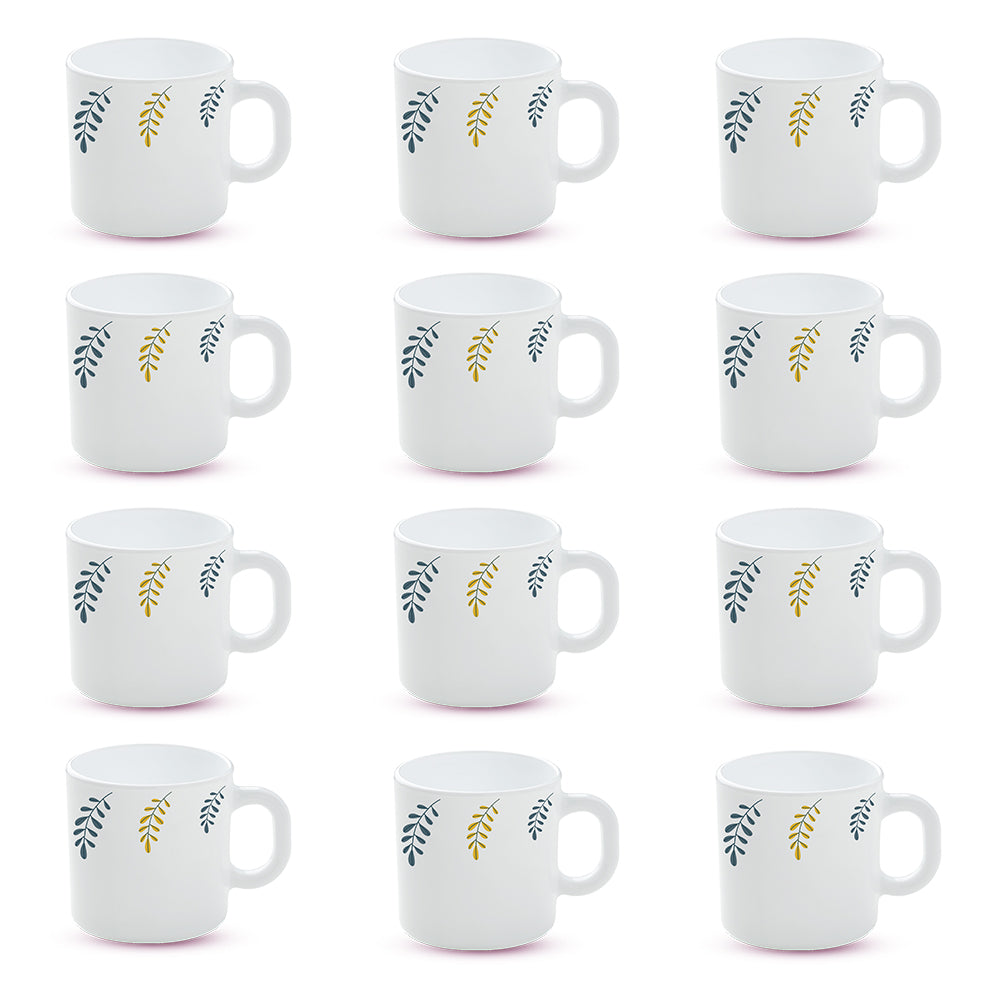 Larah by Borosil Niva Mug Set 180 ml x 12