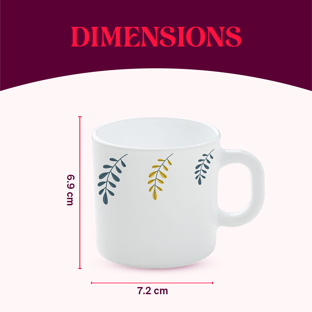 Larah by Borosil Niva Mug Set 180 ml x 12