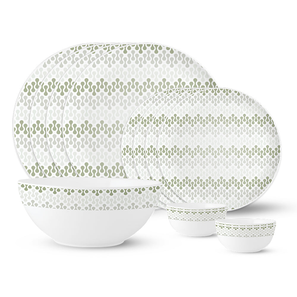 Larah by Borosil, Dora Dinner Set 13 pc Set: Serves 4