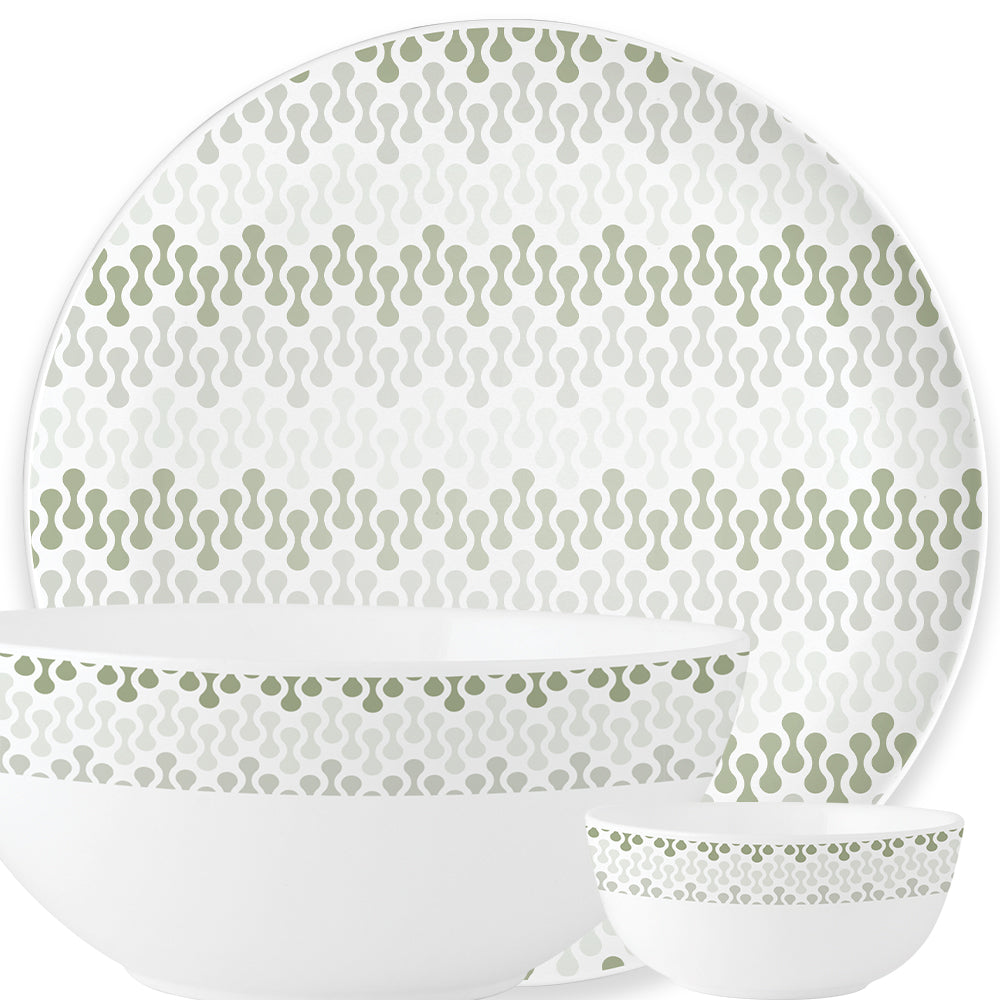 Larah by Borosil, Dora Dinner Set 13 pc Set: Serves 4