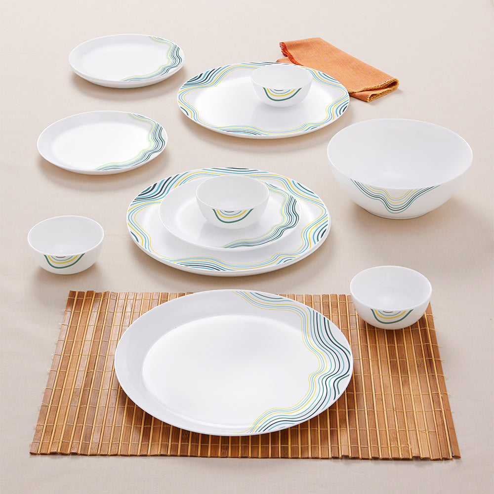 Larah by Borosil Mia Dinner Set 13 pc Set: Serves 4