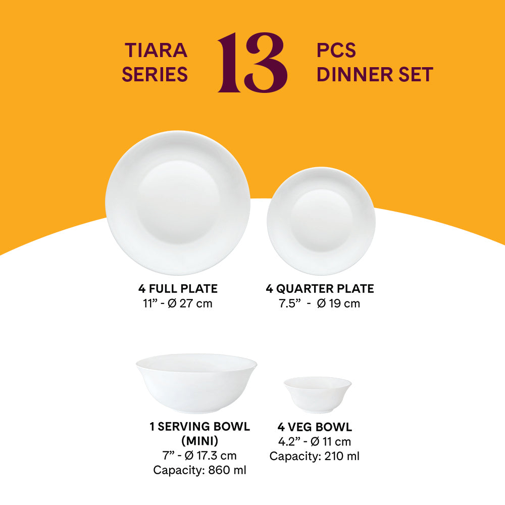Larah by Borosil, Zoya Dinner Set, 10 pc
