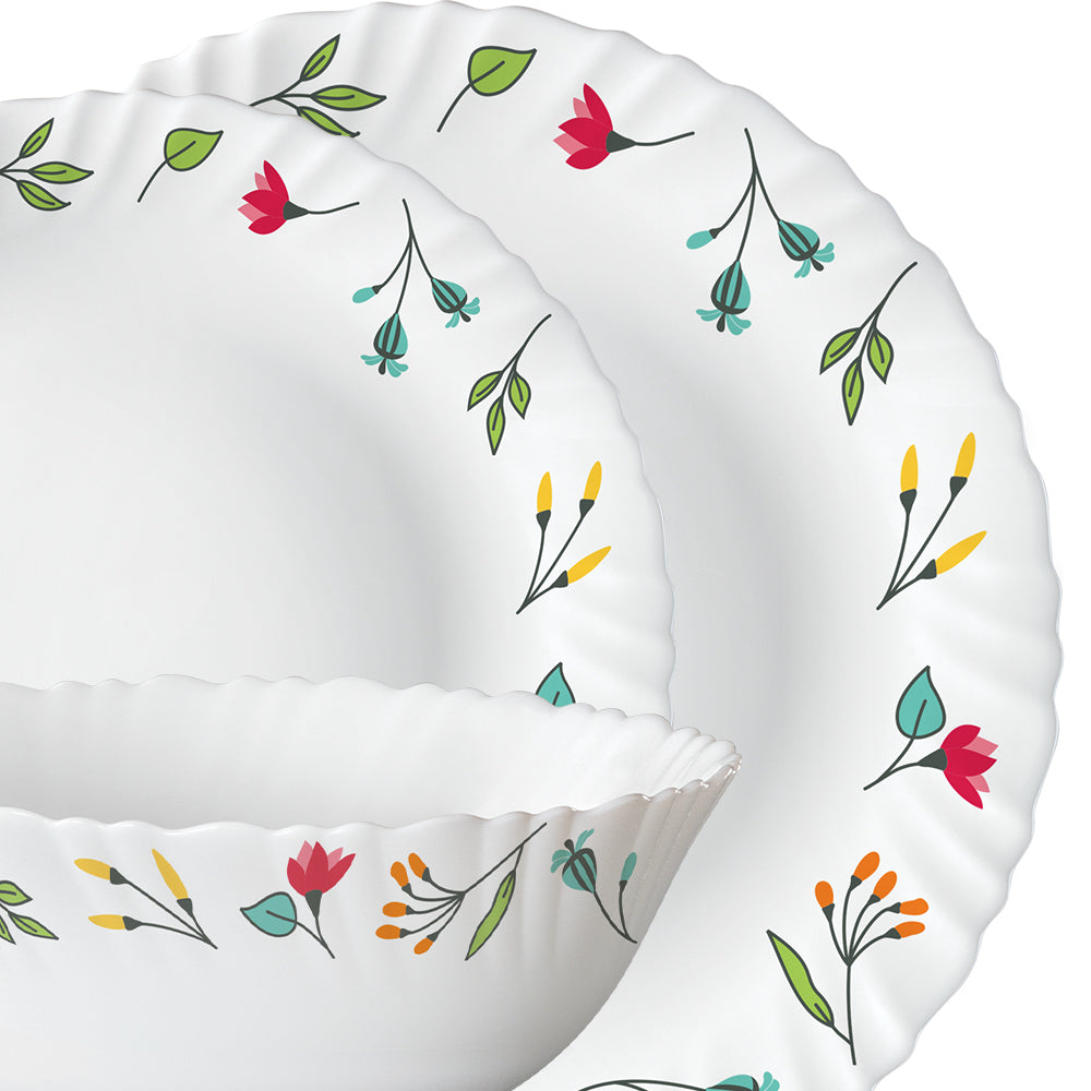 Larah by Borosil, Minerva Dinner Set 13 pc Set: Serves 4
