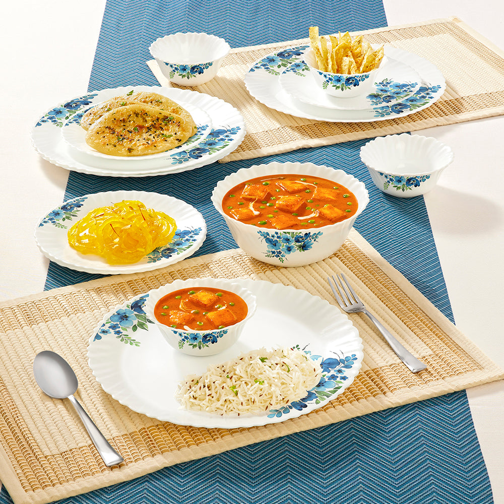 Larah by Borosil Pansy Dinner Set 13 pc Set: Serves 4