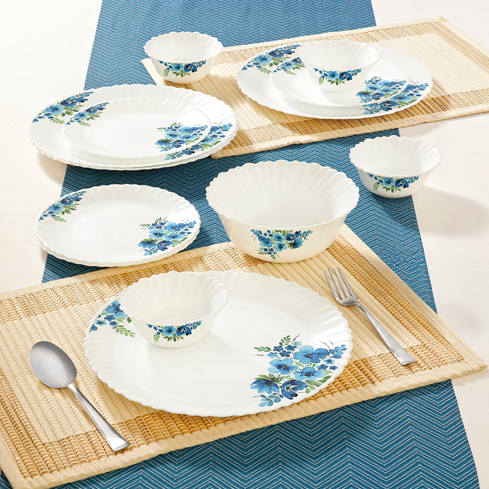 Larah by Borosil Pansy Dinner Set 13 pc Set: Serves 4