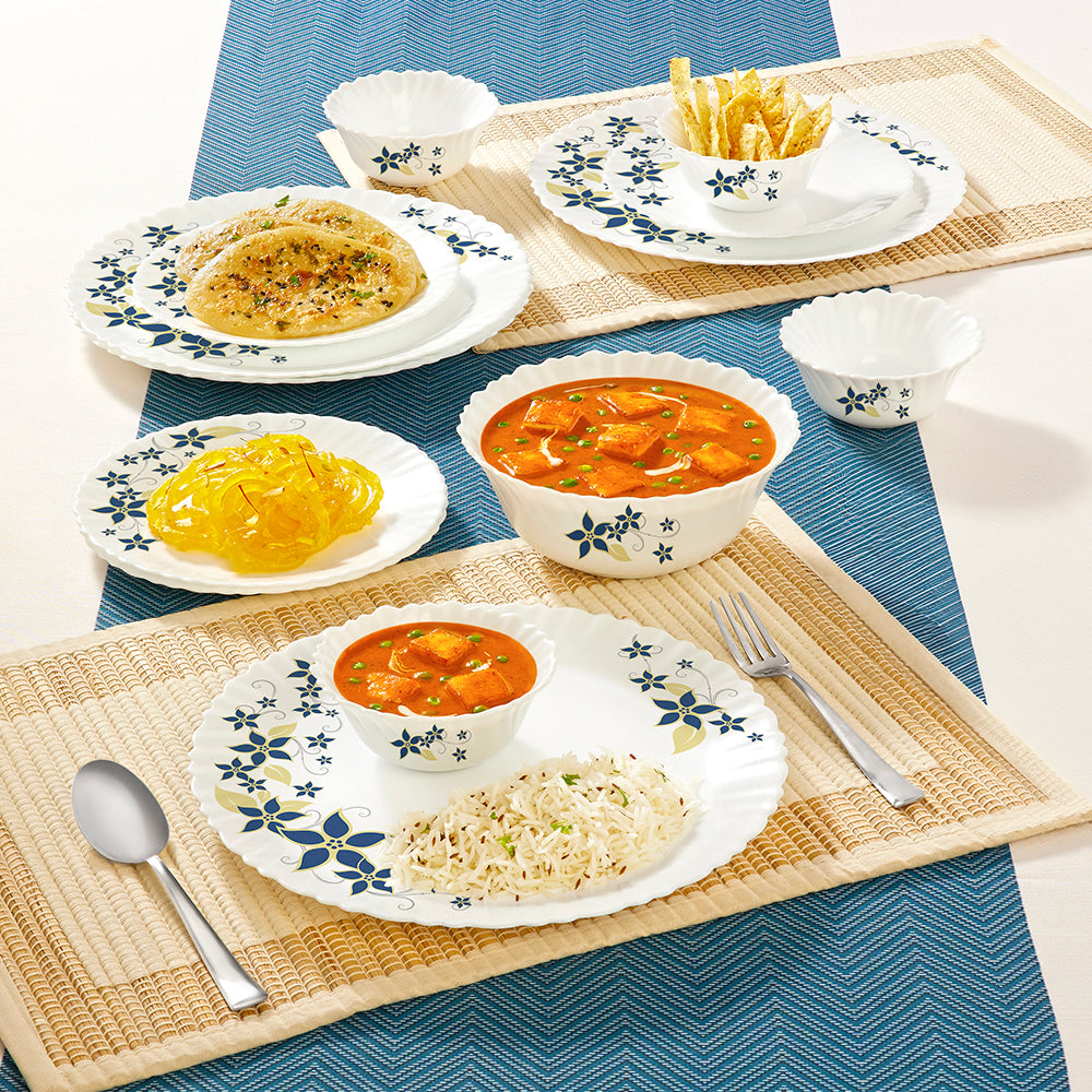 Larah by Borosil Viva Dinner Set 13 pc Set: Serves 4