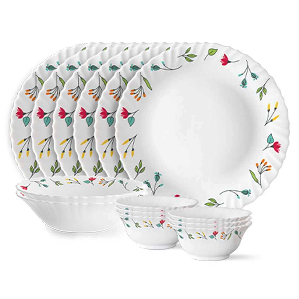 Larah by Borosil, Minerva Dinner Set 14 pc Set: Serves 6