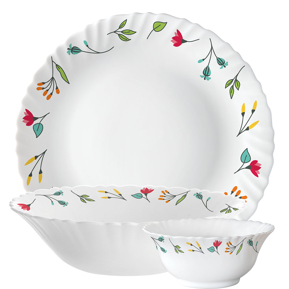 Larah by Borosil, Minerva Dinner Set 14 pc Set: Serves 6