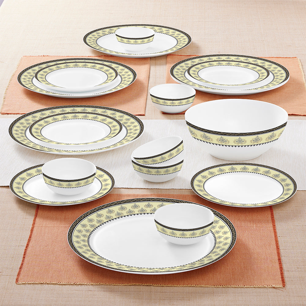 Larah by Borosil Amer Dinner Set 19 pc Set: Serves 6