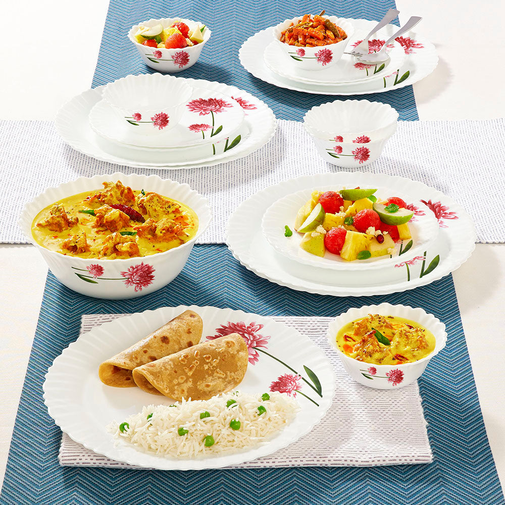 Larah by Borosil Belle Dinner Set 19 pc Set: Serves 6