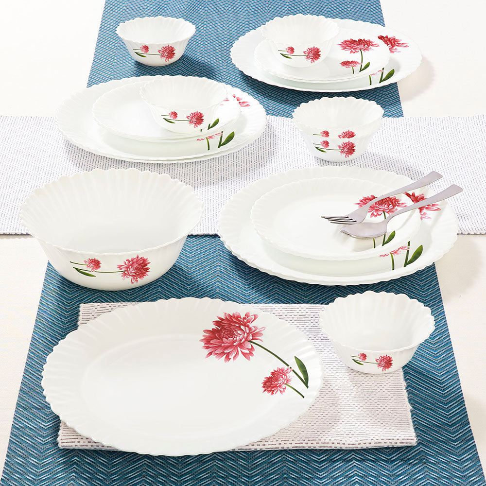 Larah by Borosil Belle Dinner Set 19 pc Set: Serves 6