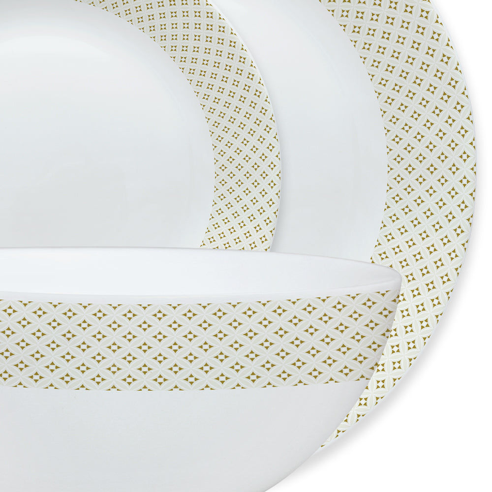 Larah by Borosil, Cara Dinner Set 19 pc Set: Serves 6