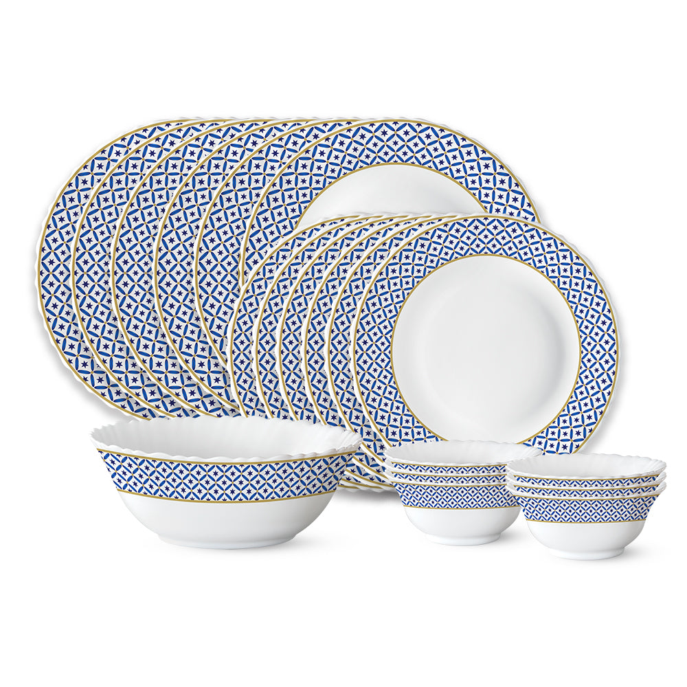 Larah by Borosil Juliet Dinner Set 19 pc Set: Serves 6