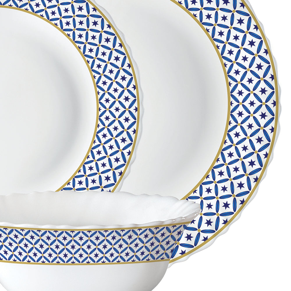 Larah by Borosil Juliet Dinner Set 19 pc Set: Serves 6