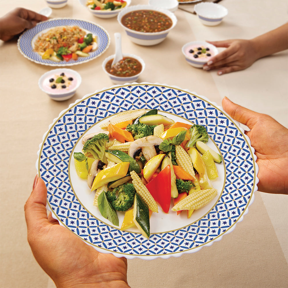 Larah by Borosil Juliet Dinner Set 19 pc Set: Serves 6