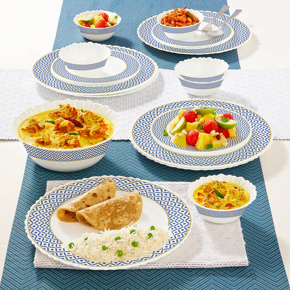 Larah by Borosil Juliet Dinner Set 19 pc Set: Serves 6