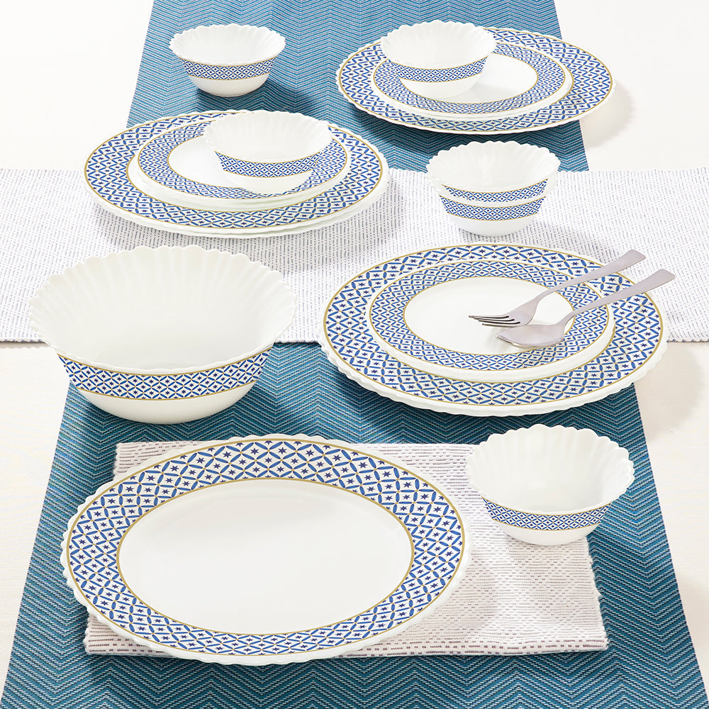 Larah by Borosil Juliet Dinner Set 19 pc Set: Serves 6