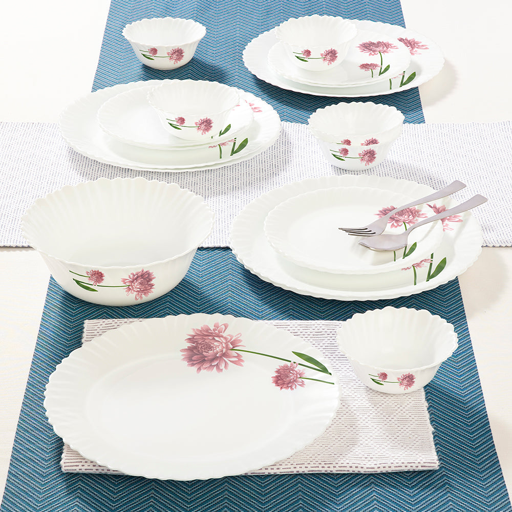 Larah by Borosil Nargis Dinner Set 19 pc Set: Serves 6