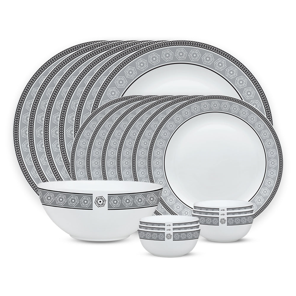Larah by Borosil, Noor Dinner Set, 67 pc