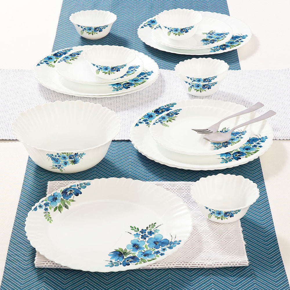 Larah by Borosil Pansy Dinner Set 19 pc Set: Serves 6