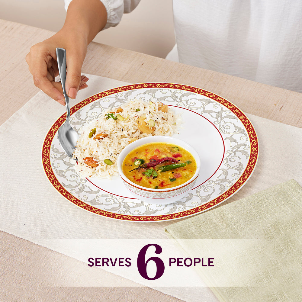Larah by Borosil Ragina Dinner Set 19 pc Set: Serves 6