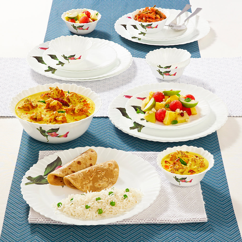 Larah by Borosil Stargazer Dinner Set 19 pc Set: Serves 6