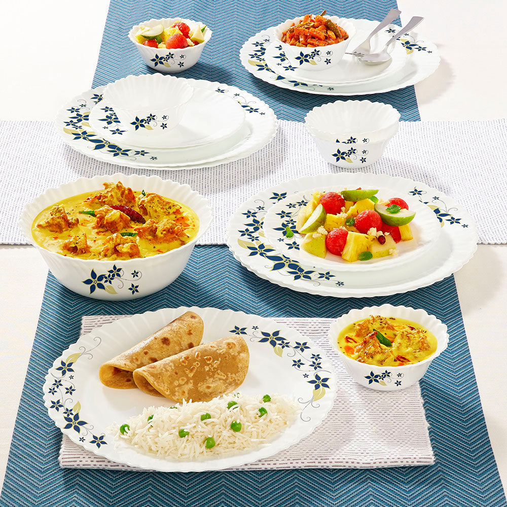 Larah by Borosil Viva Dinner Set 19 pc Set: Serves 6