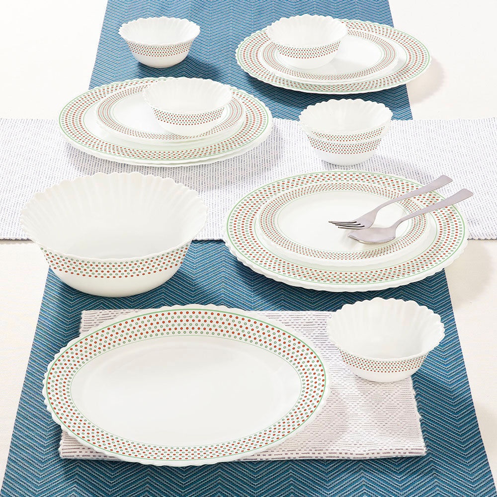 Larah by Borosil Waltz Dinner Set 19 pc Set: Serves 6