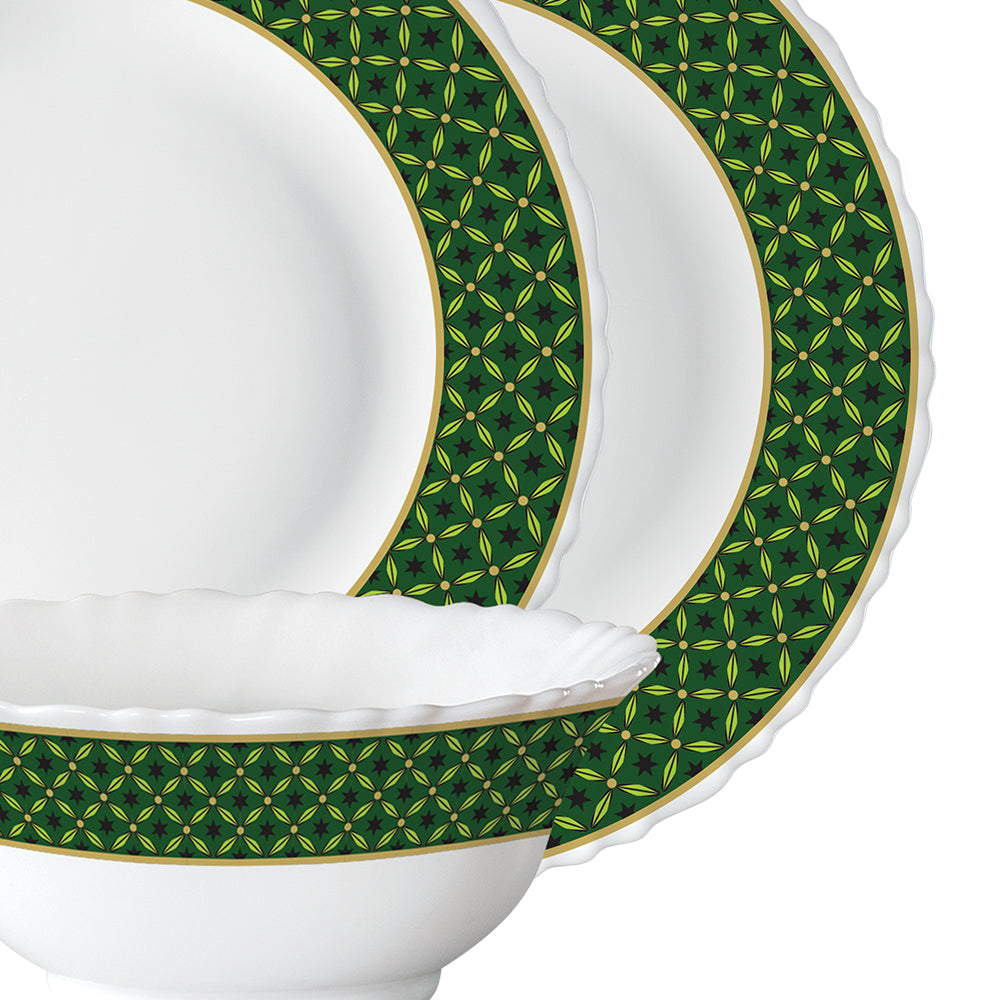 Larah by Borosil Yuri Dinner Set 19 pc Set: Serves 6