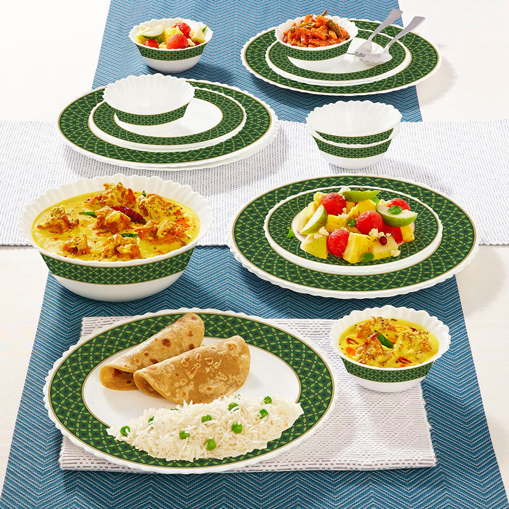 Larah by Borosil Yuri Dinner Set 19 pc Set: Serves 6