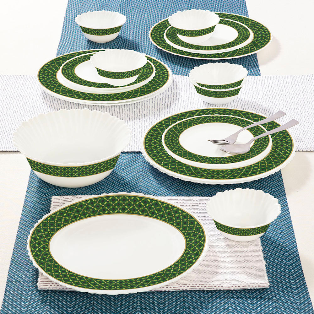 Larah by Borosil Yuri Dinner Set 19 pc Set: Serves 6