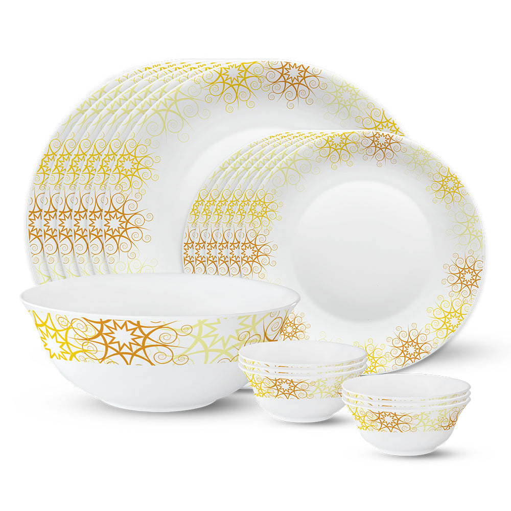 Larah by Borosil, Zoya Dinner Set 19 pc Set: Serves 6